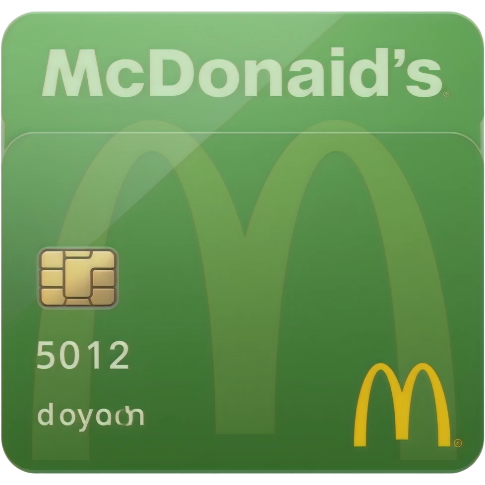 loyalty card mcdo green emoji