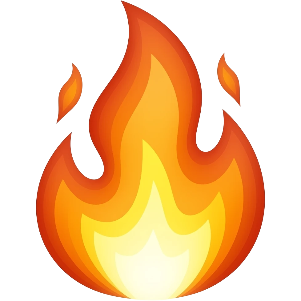 Fire with expression emoji