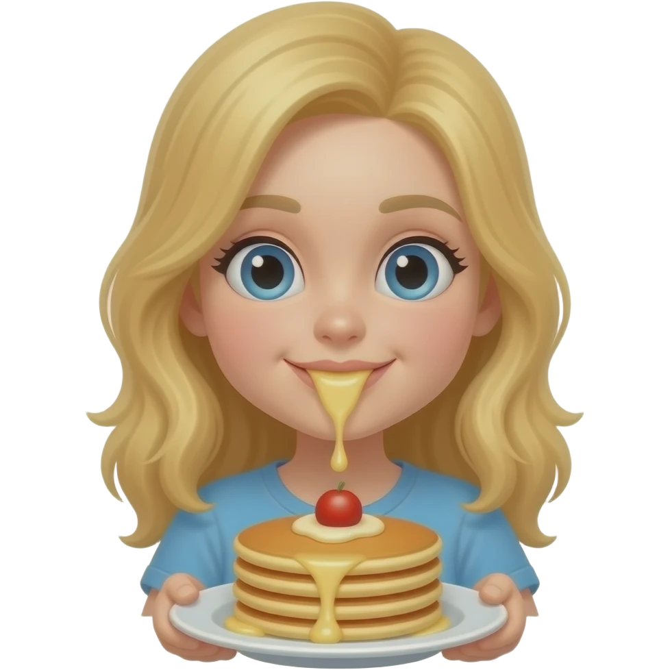 iOs 18.4. emoji girl with blond hair who makes pancakes emoji