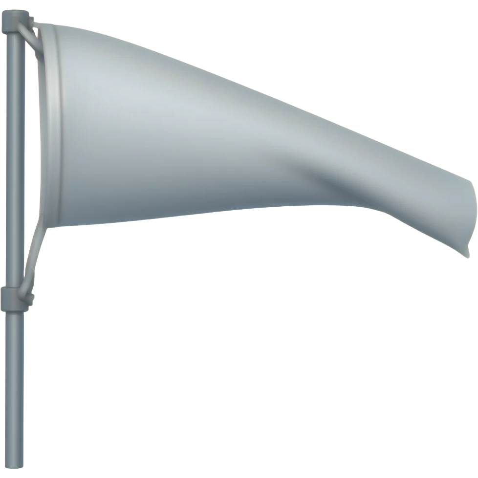 White Wind sock flag emoji