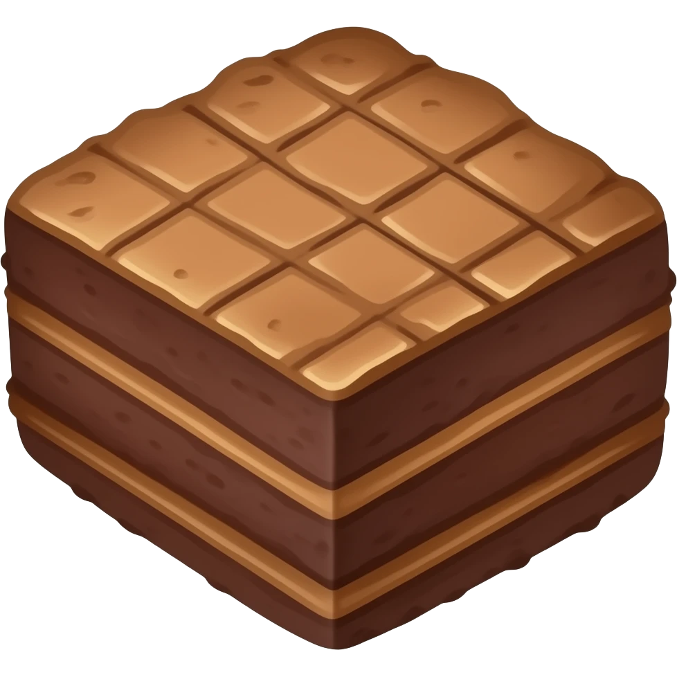Plain Bownie cake emoji