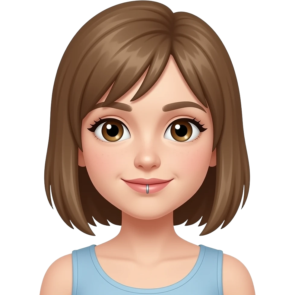 Teen girl belly button piercing emoji