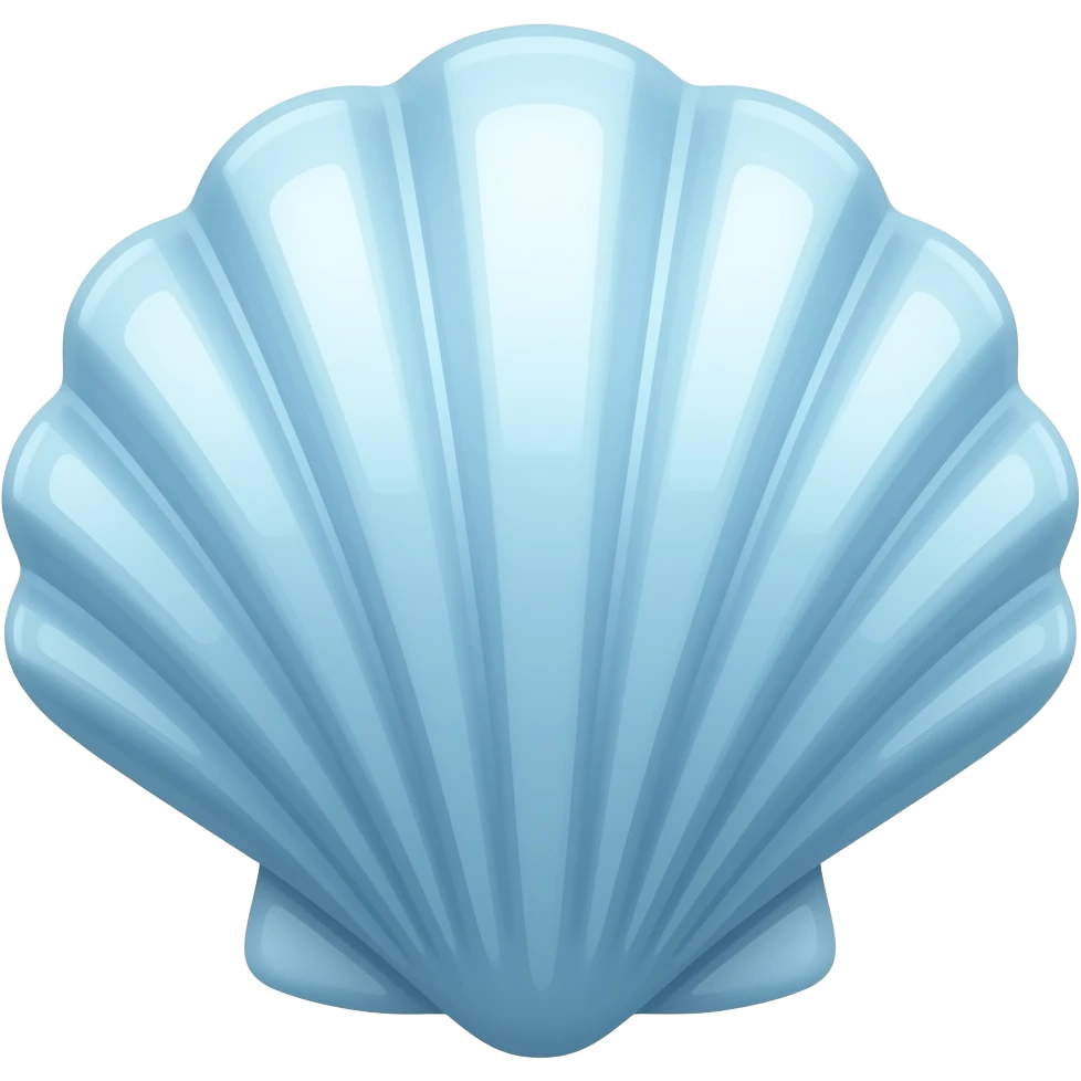 light blue sea shell emoji