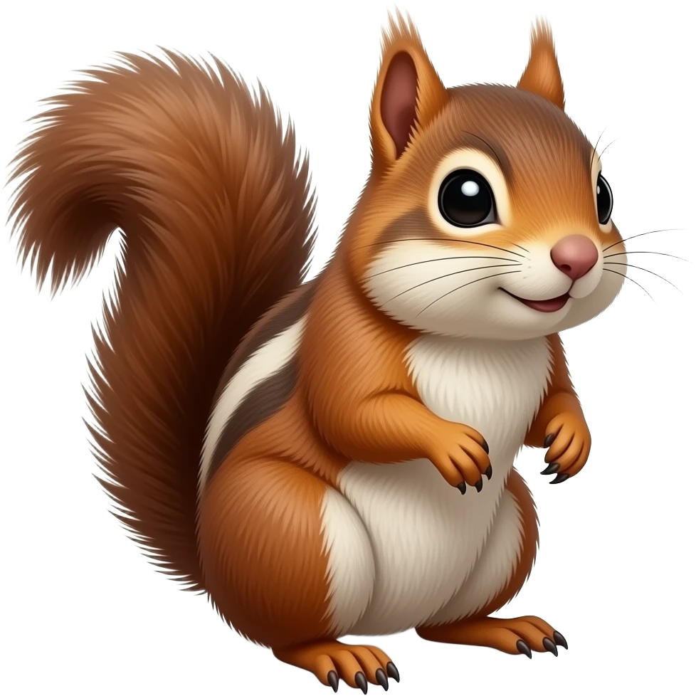 realistic and detailed chipmunk nazi emoji