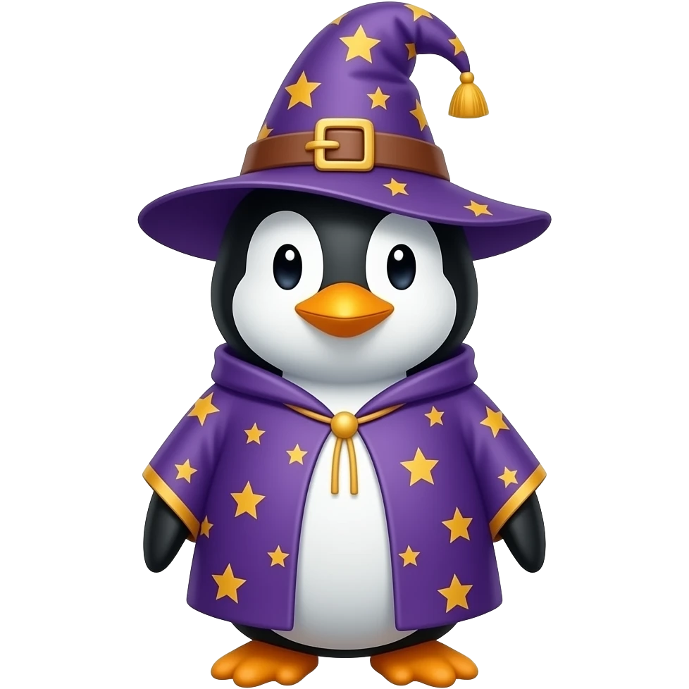 Penguin Wizard emoji