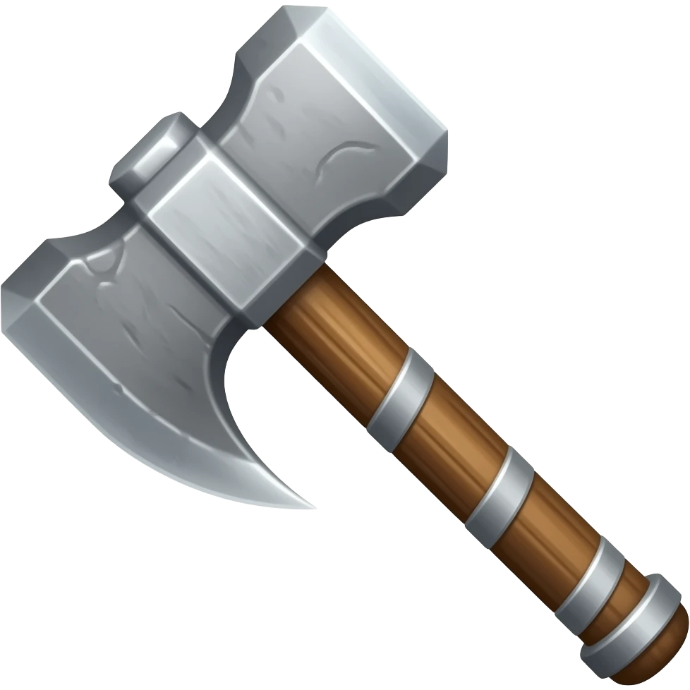 viking hammer, less sharp emoji