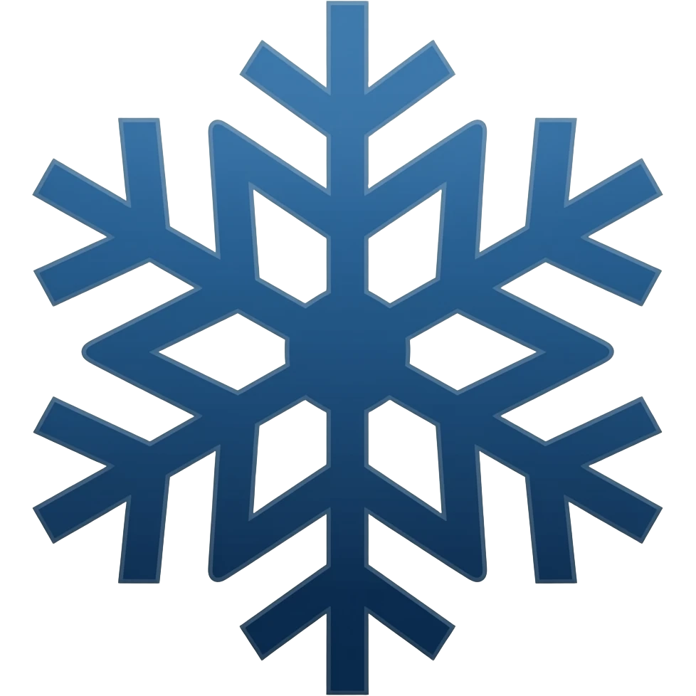 Snowflake     Blue emoji