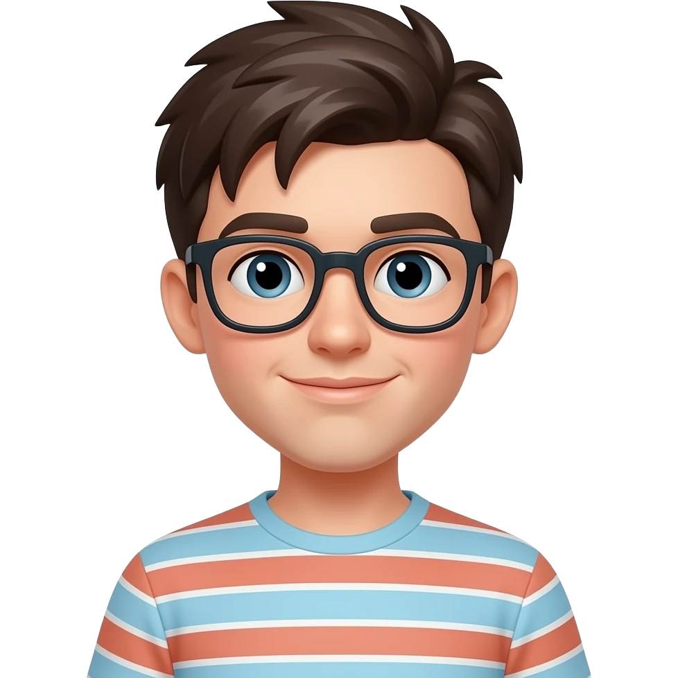Emojii nerd rosa emoji