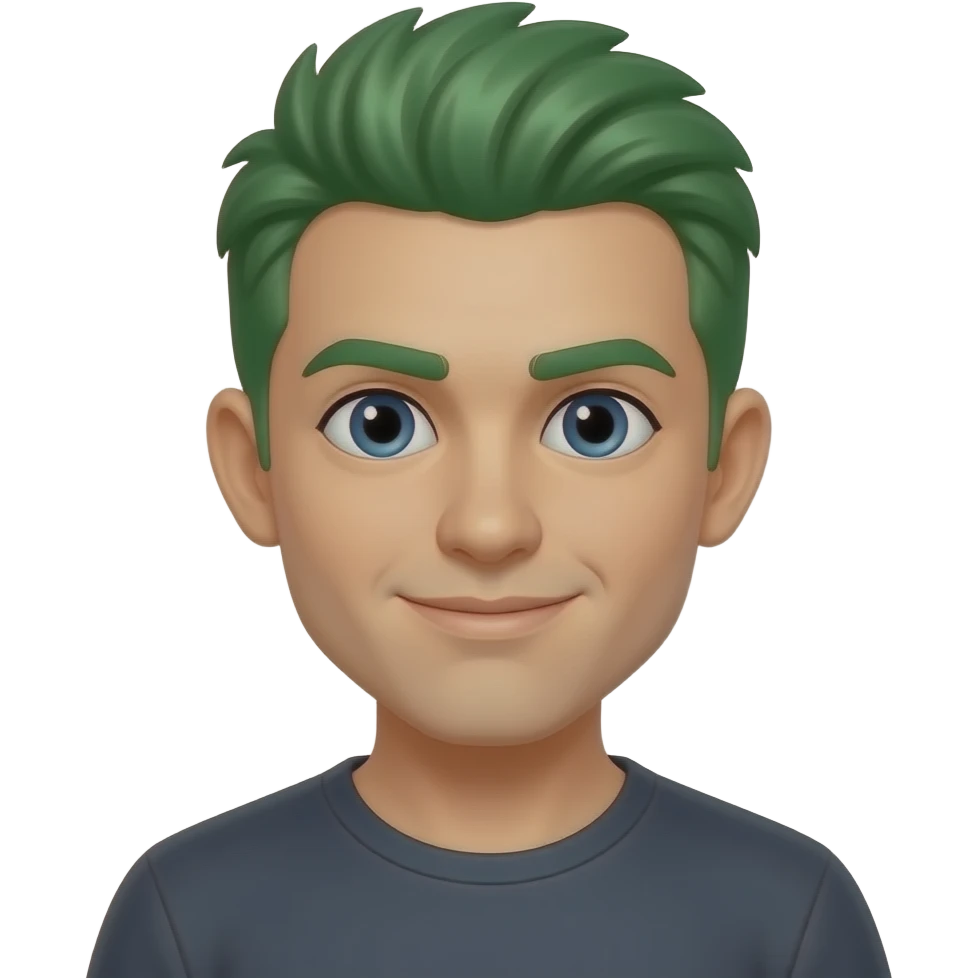 male green hair emoji