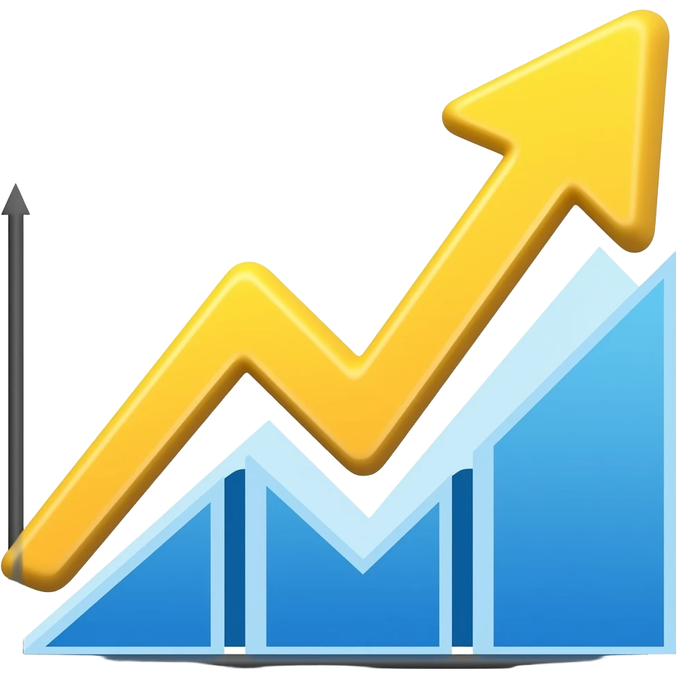 yellow graph arrow emoji