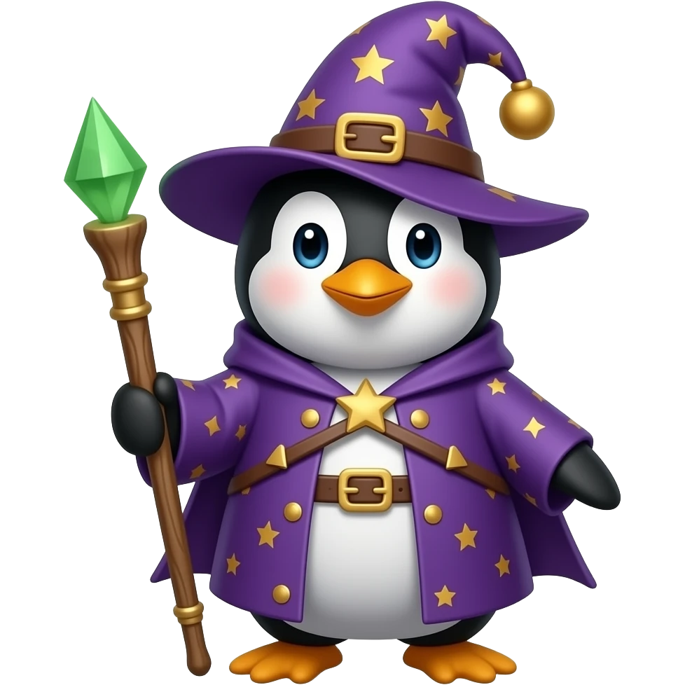 Penguin Wizard emoji