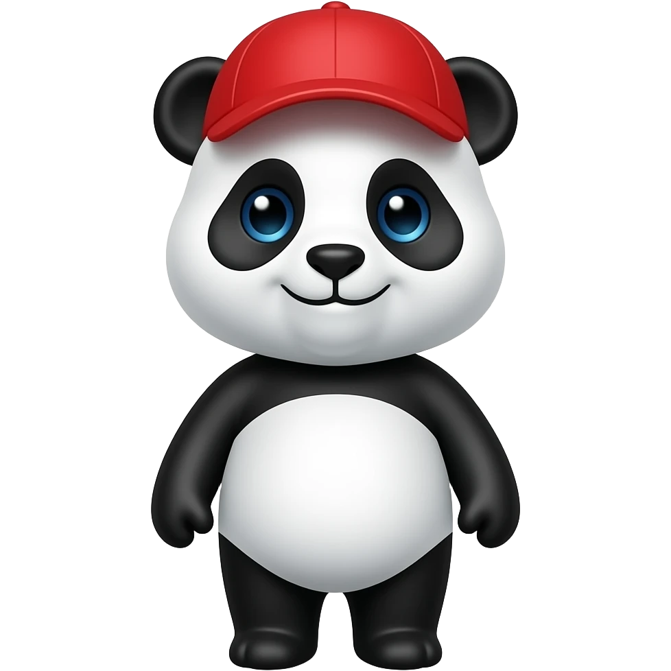 Panda with red hat emoji