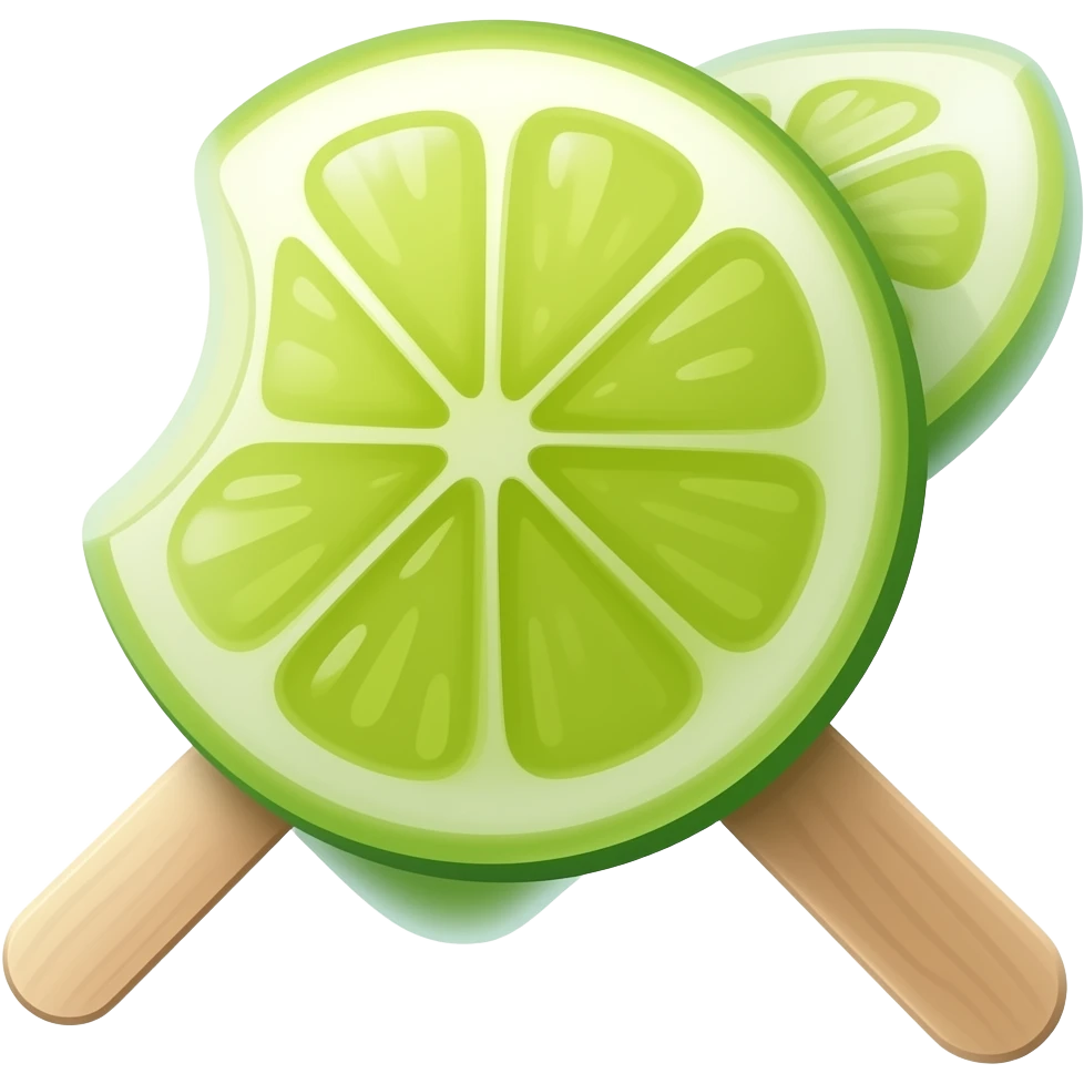 lime popsicle elegant emoji