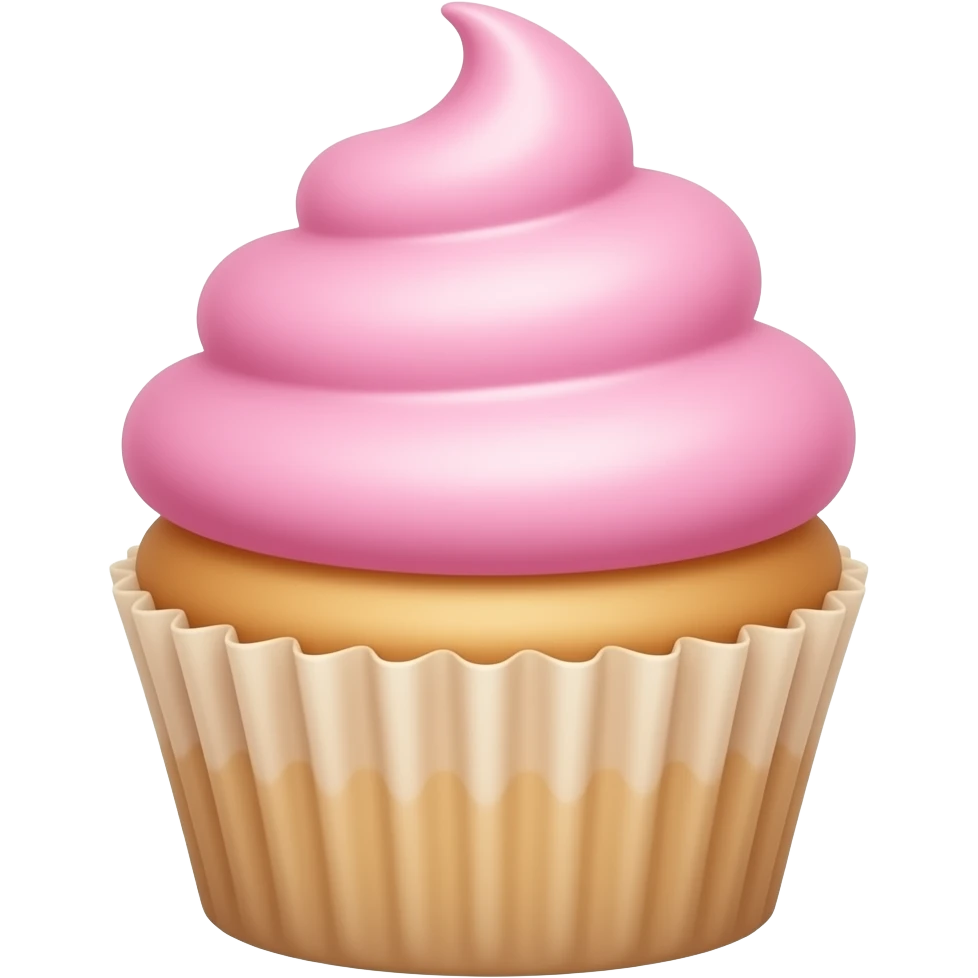 Cupcake with pink icing emoji
