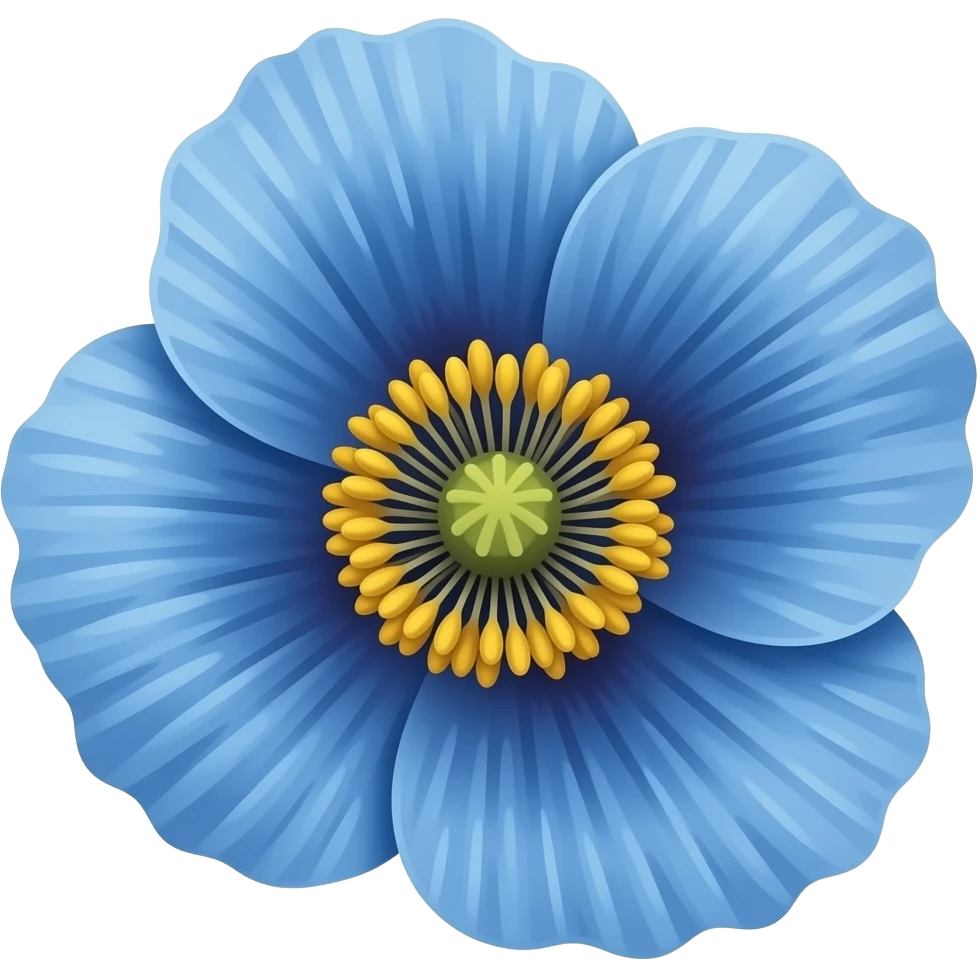 Poppy flower emoji blue Himalayan poppy emoji