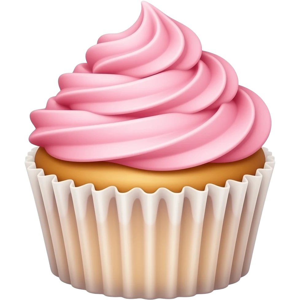 Cupcake with pink icing emoji