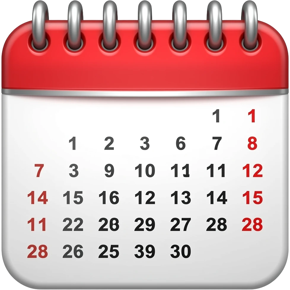 calendario sin numeros emoji