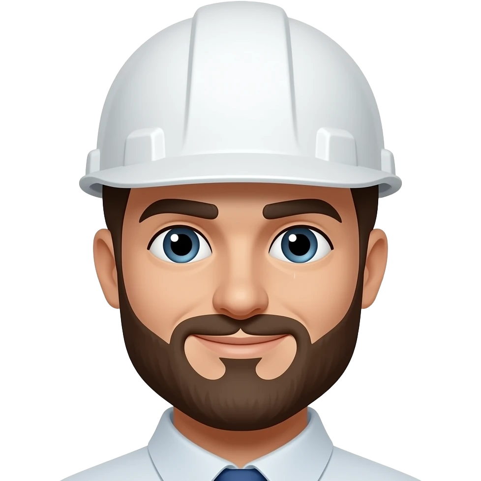 الان به این ریش بذار و  کلاه مهندسی سفید emoji