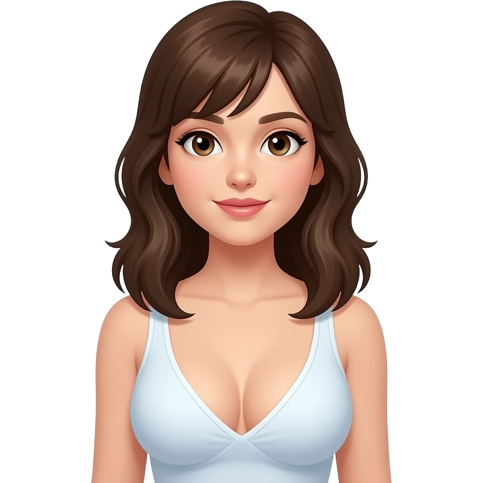 Girl with big boob emoji