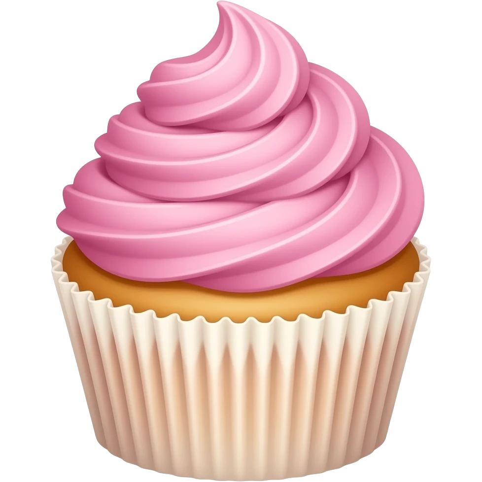 Cupcake with pink icing emoji