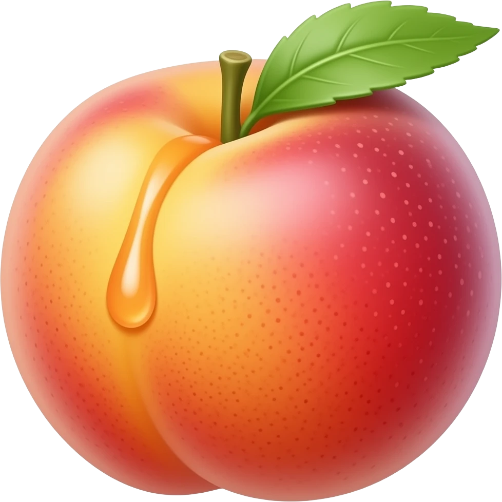 Dripping Peach emoji