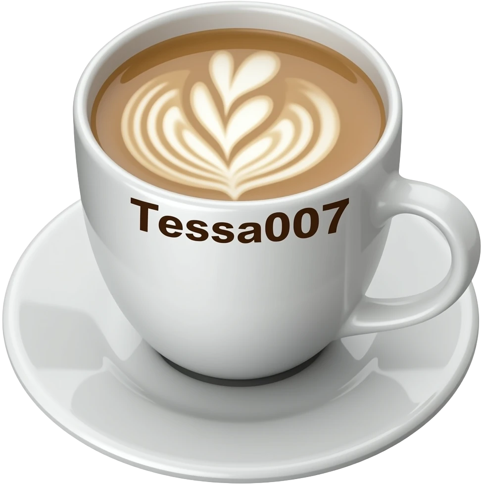 auf shirt steht Tessa007 mit kaffee emoji