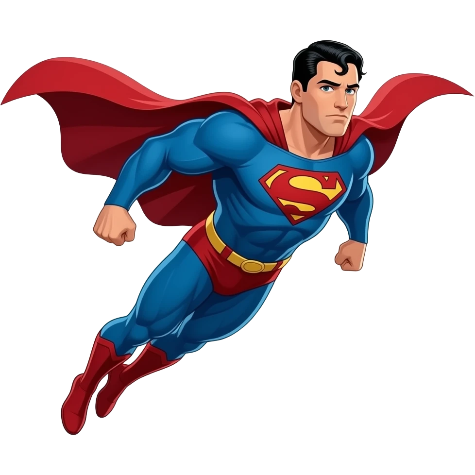 Krypto from Super-man movie flying in the air in a city emoji