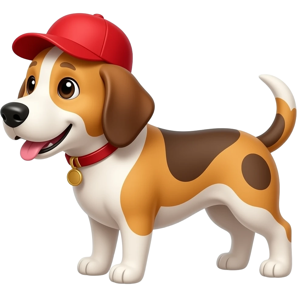 dog with a red hat emoji