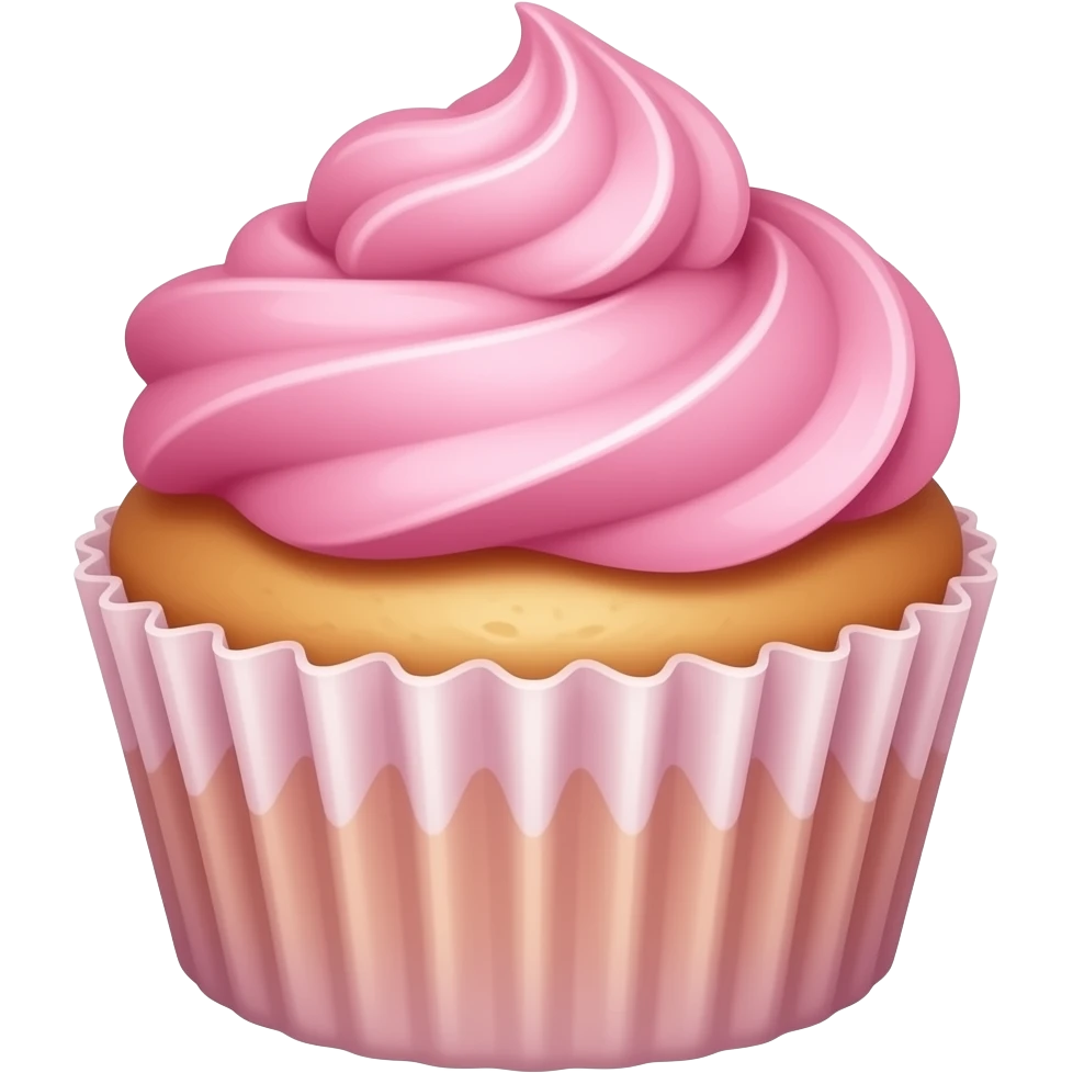 Cupcake with pink icing emoji