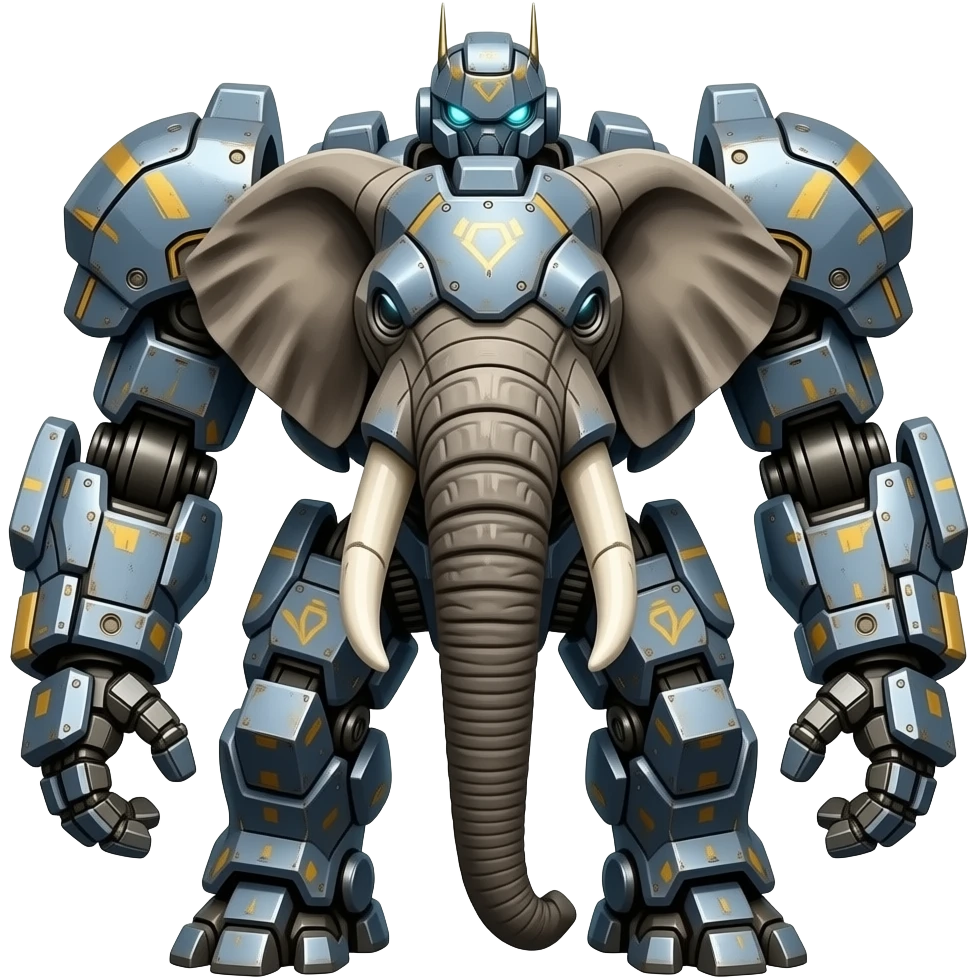 Armored mecha elephant robot killer emoji