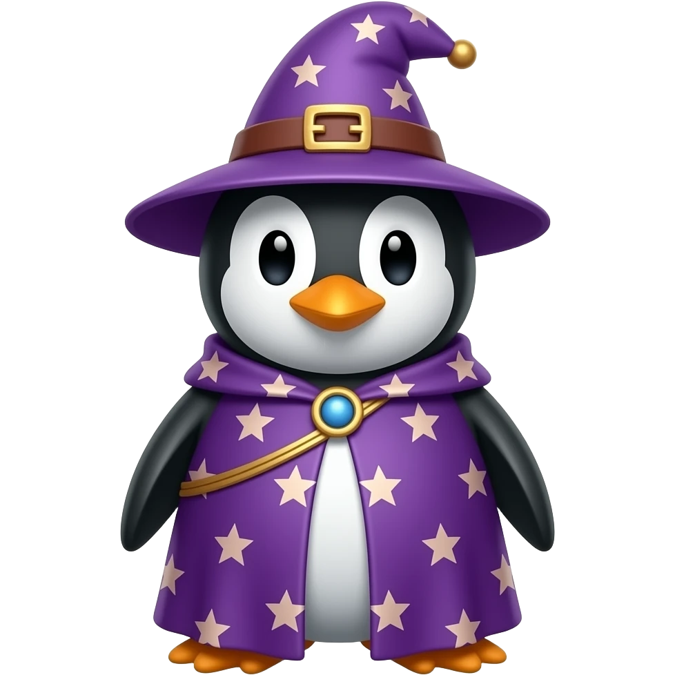 Penguin Wizard emoji