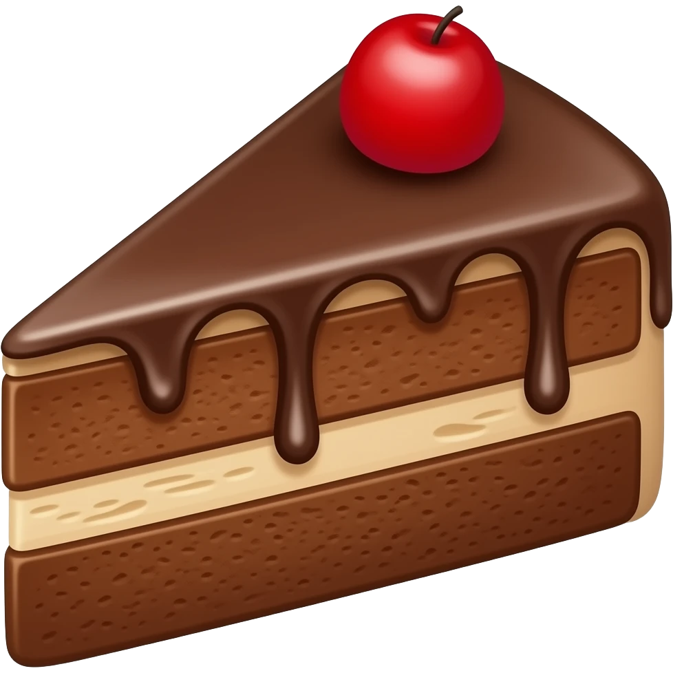 porción pastel de chocolate emoji