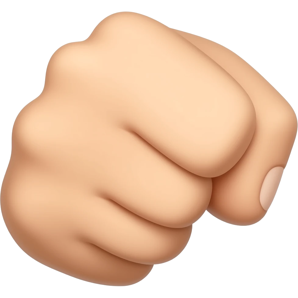 for tutorial only hand take one punch emoji