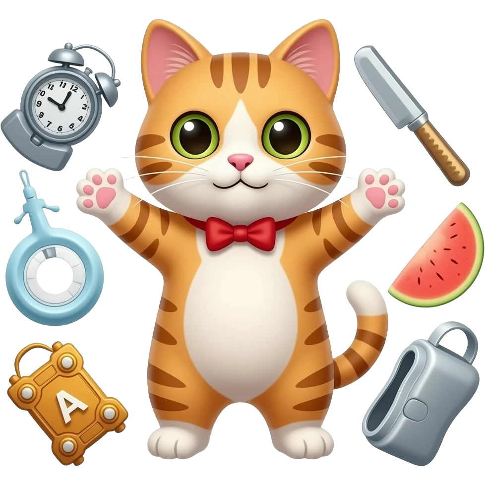전부치는 고양이 emoji