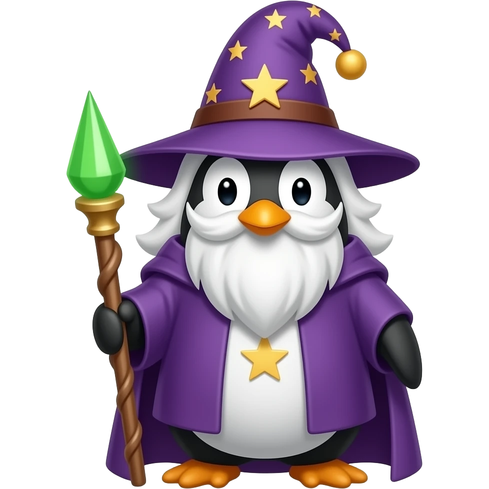 Penguin Wizard emoji