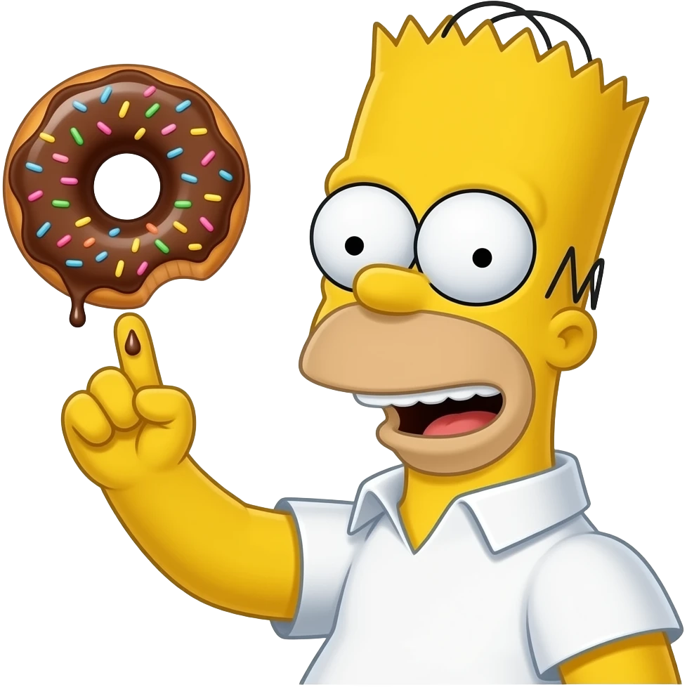 Bart Simpson dropping his donut emoji