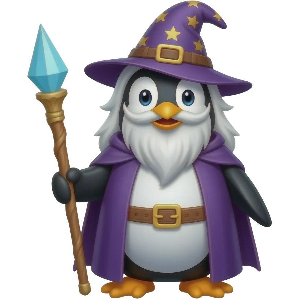 Penguin Wizard emoji
