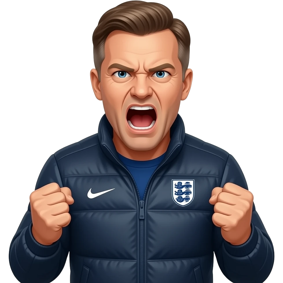 Coach Crusher     Angry football coach screaming motivational insults. biritsh foot style / soccar emoji