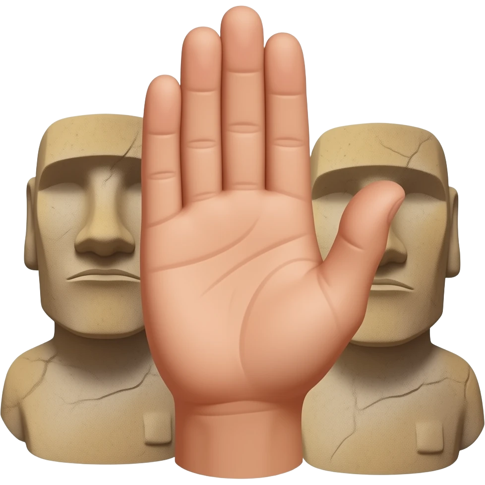 🤚🏽🗿🤚🏽 absolute peak emoji