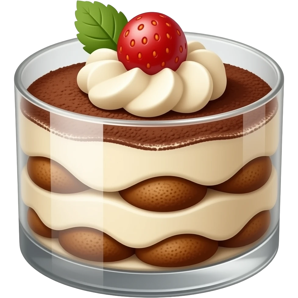 hyper realistic tiramisu, with perfect amount emoji