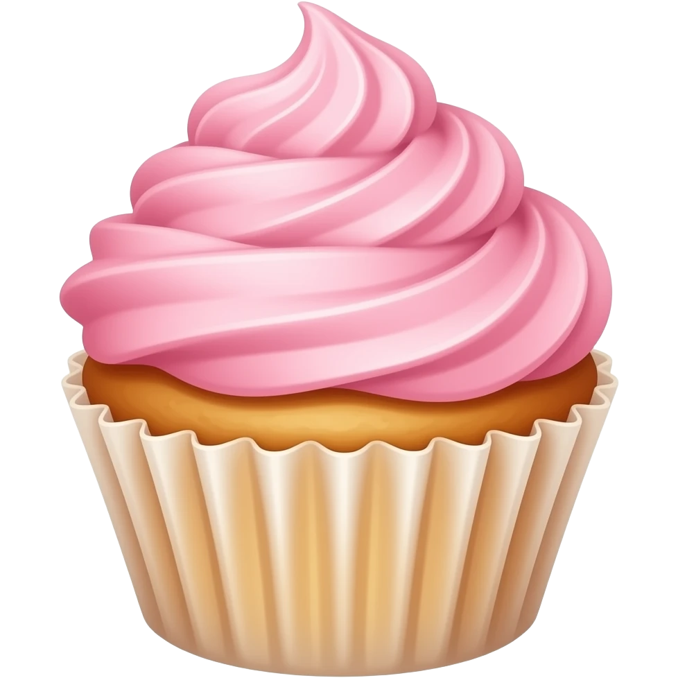 Cupcake with pink icing emoji