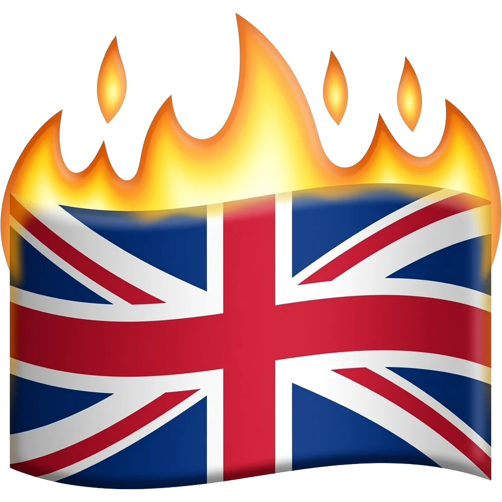 Burning uk flag emoji