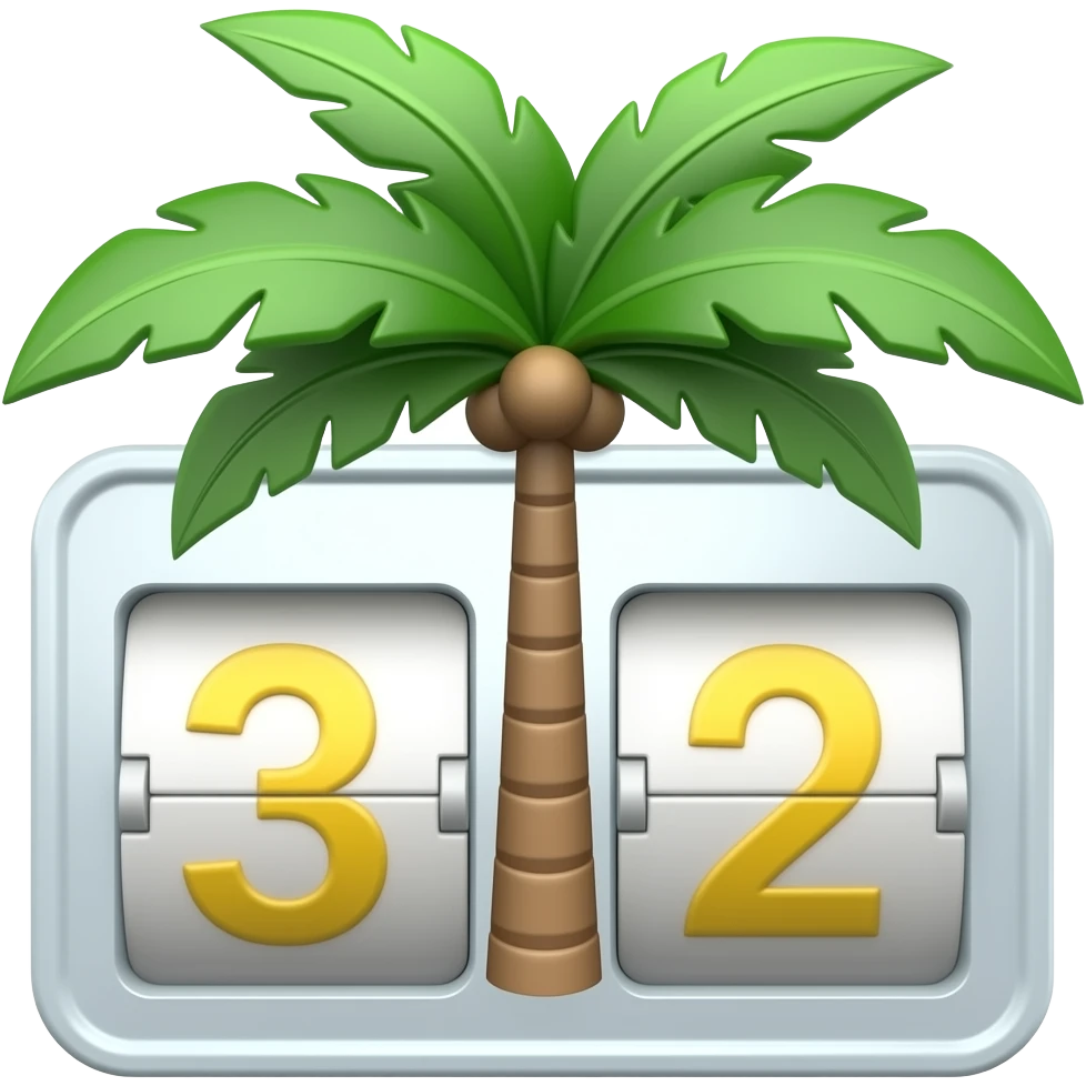 خرما در بالای درخت نخل emoji