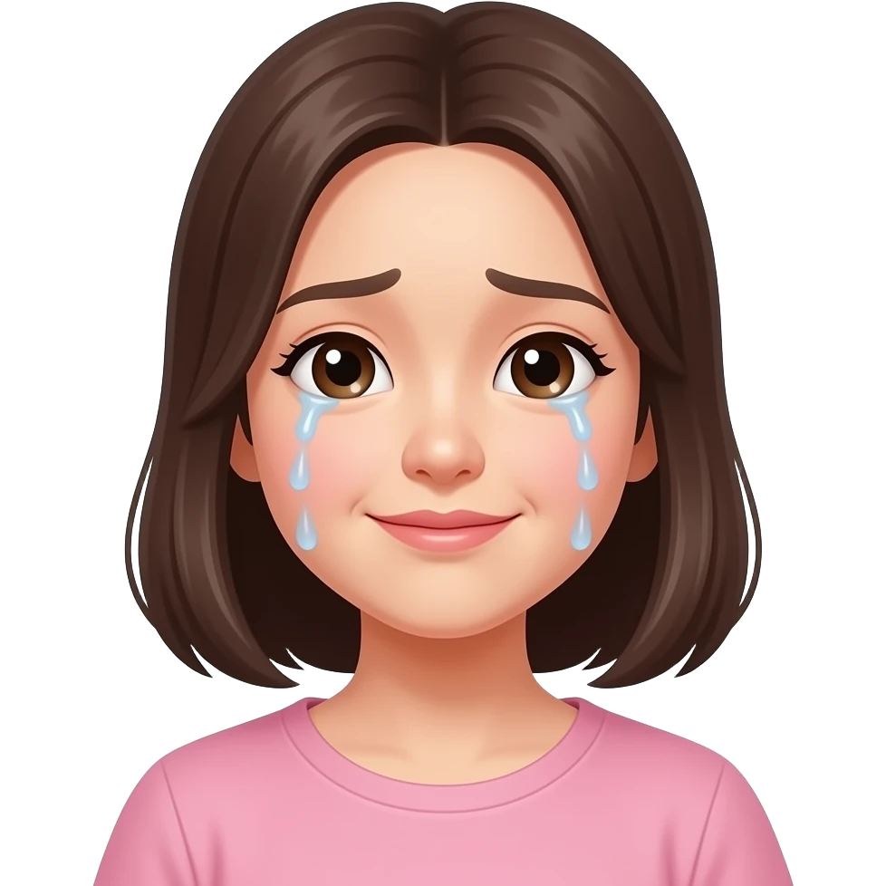 make a girl that is watching Korea family  crying emoji