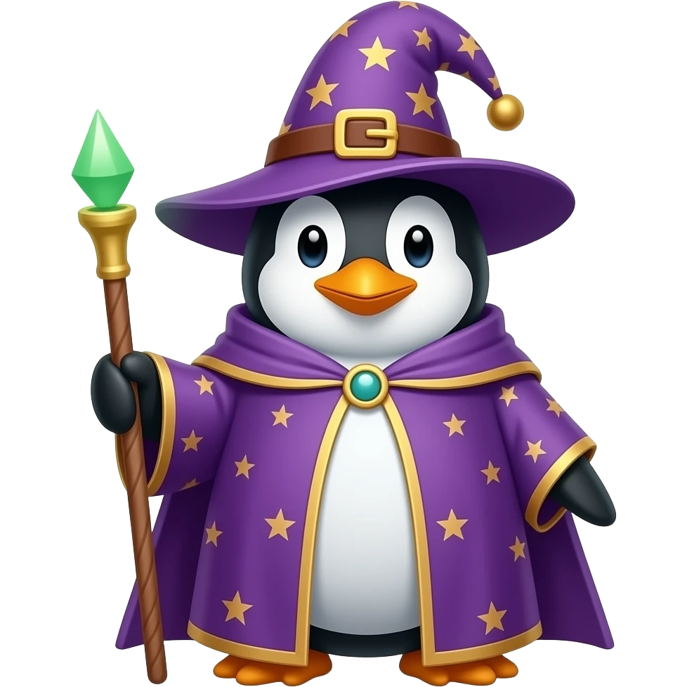 Penguin Wizard emoji
