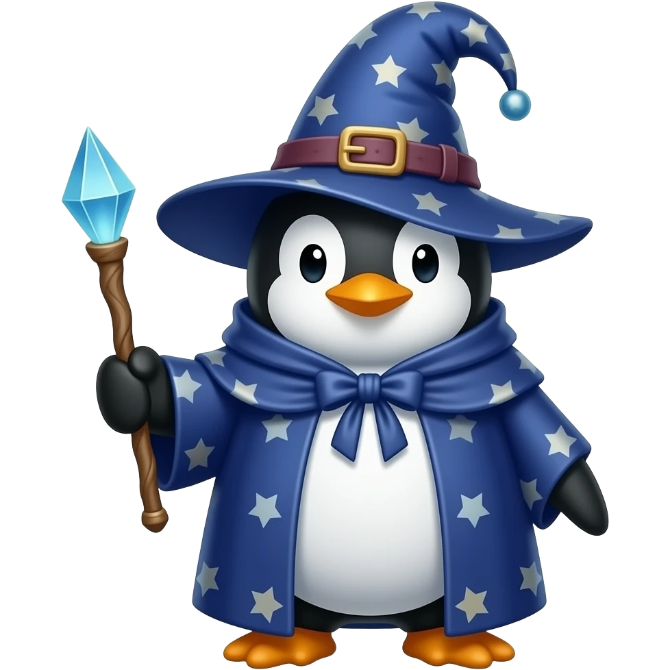Penguin Wizard emoji