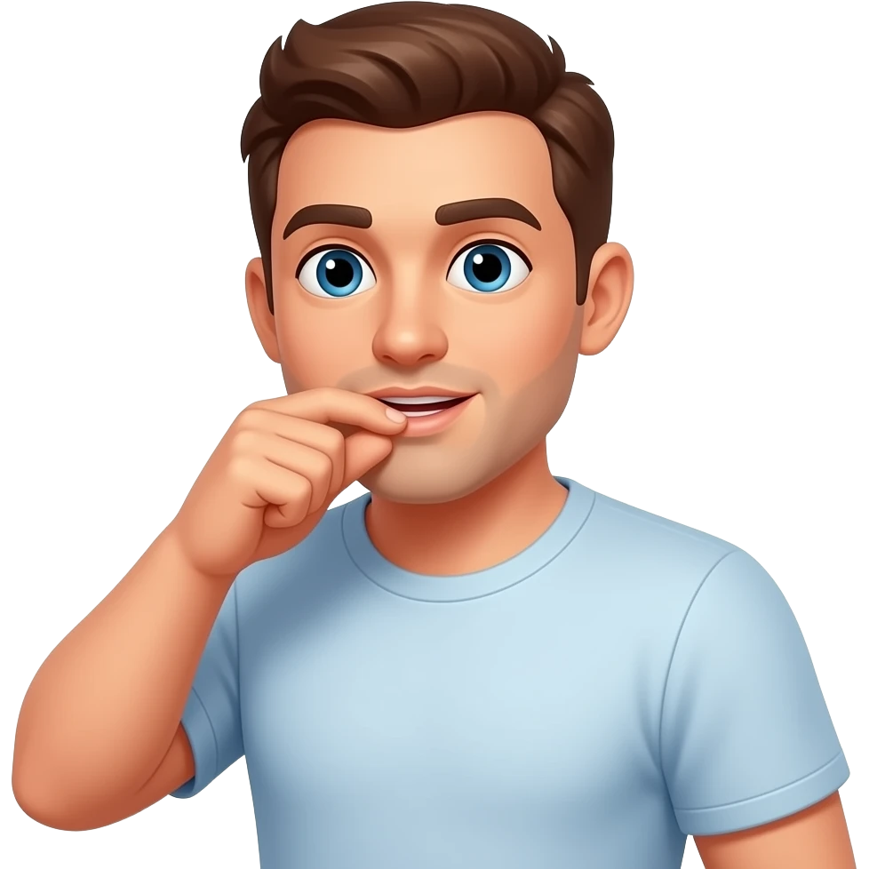 Man eating boobs nipple emoji