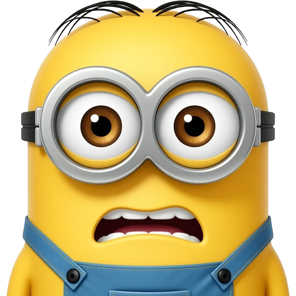 minion spiral eyes and nervous and panic and spirals for eyes emoji