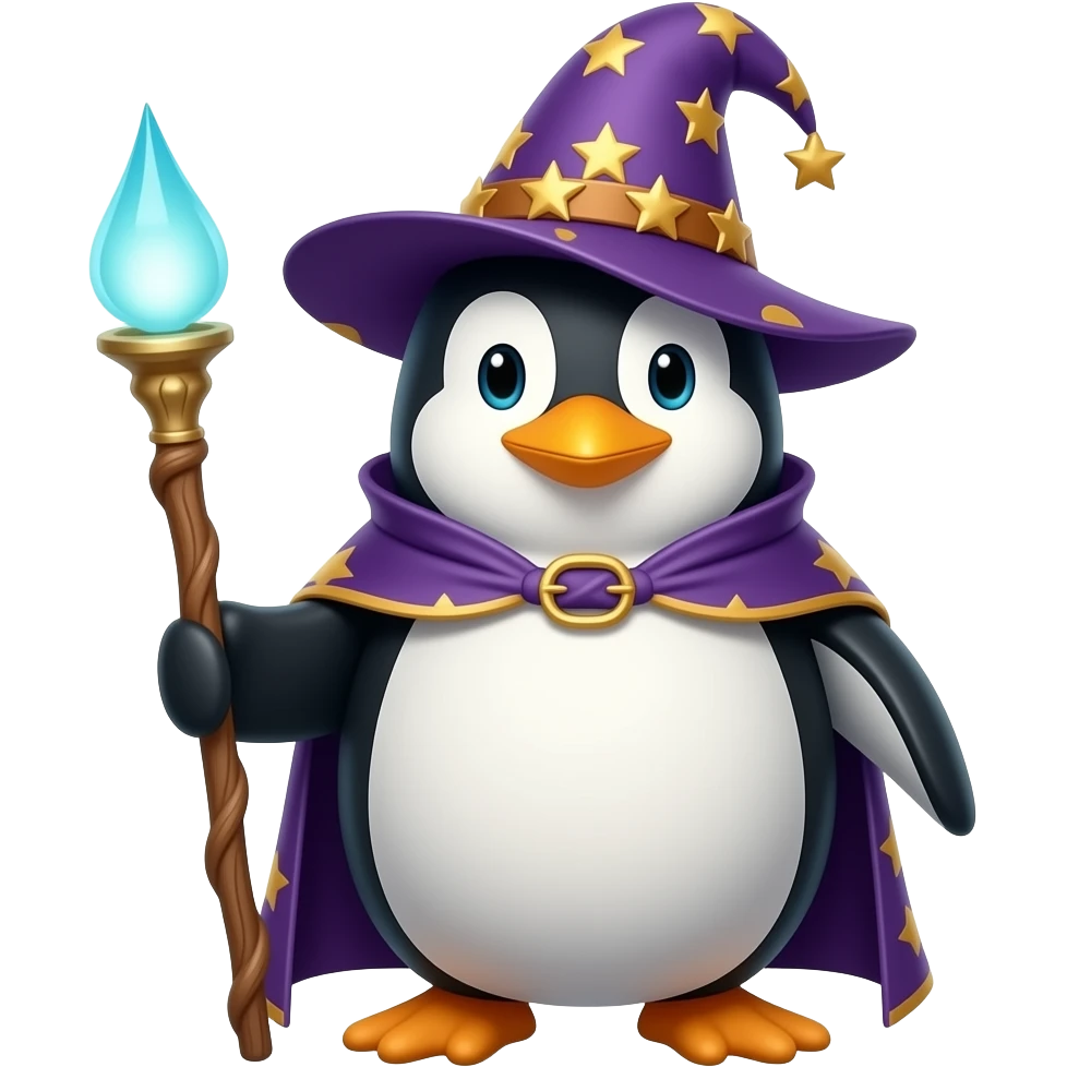 Penguin Wizard emoji