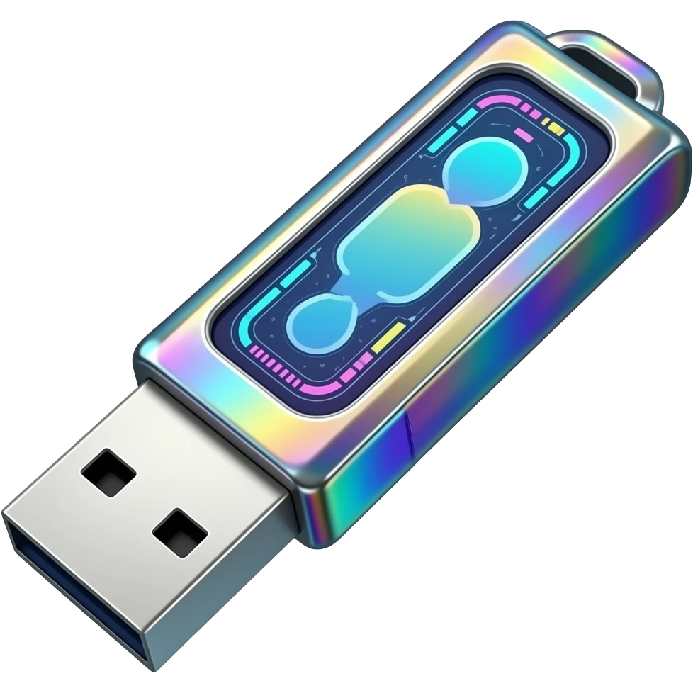 futuristic usb key emoji
